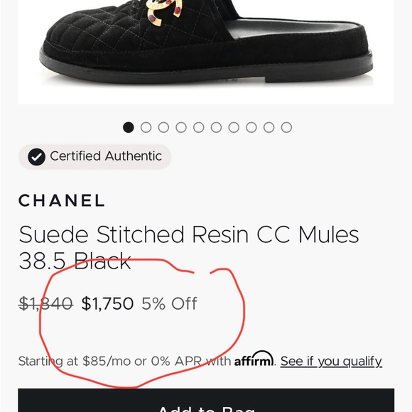 Chanel Black Quilted Mules with Gold Logo - Picture 10 of 10